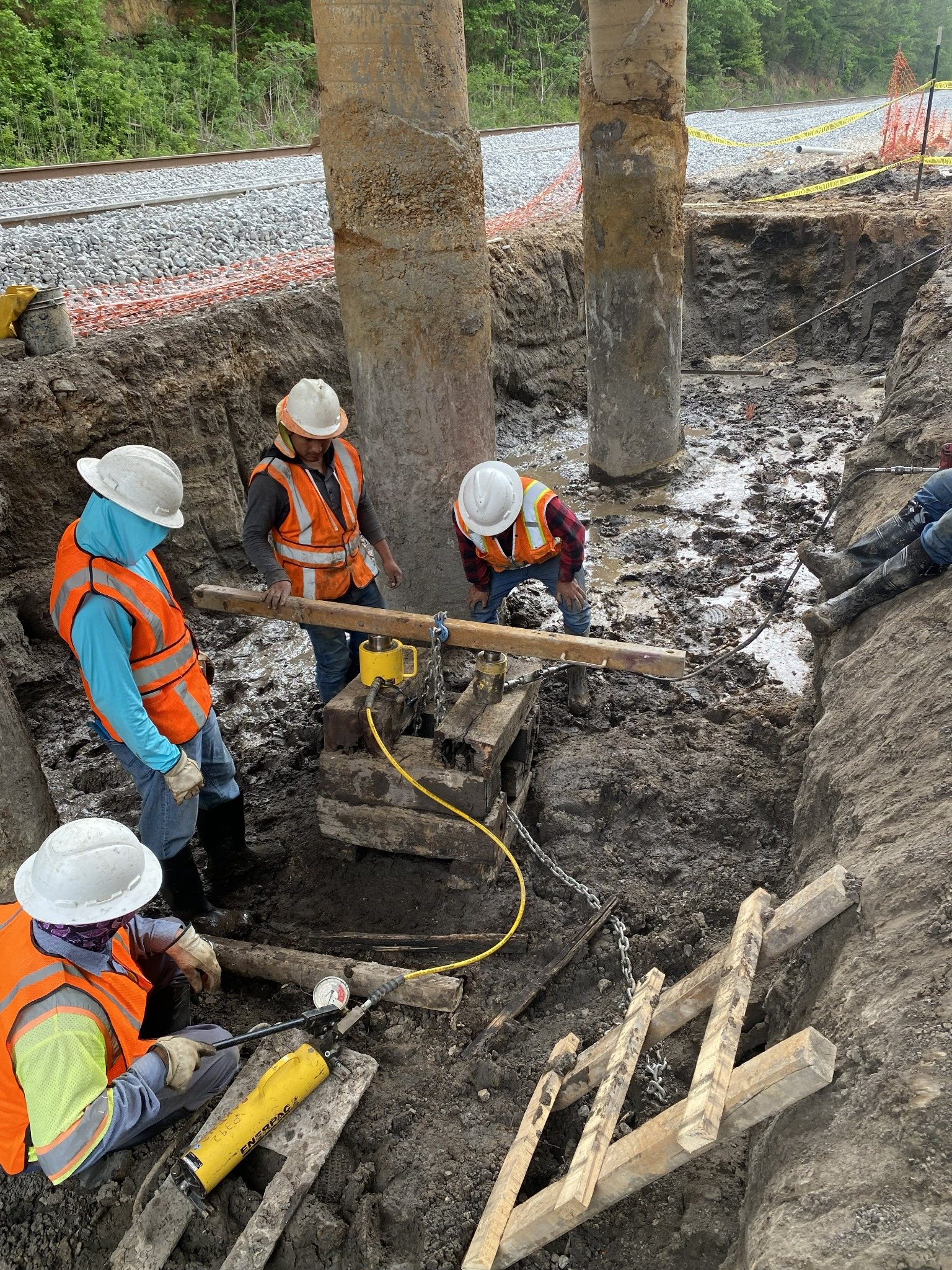Drilled shaft crew